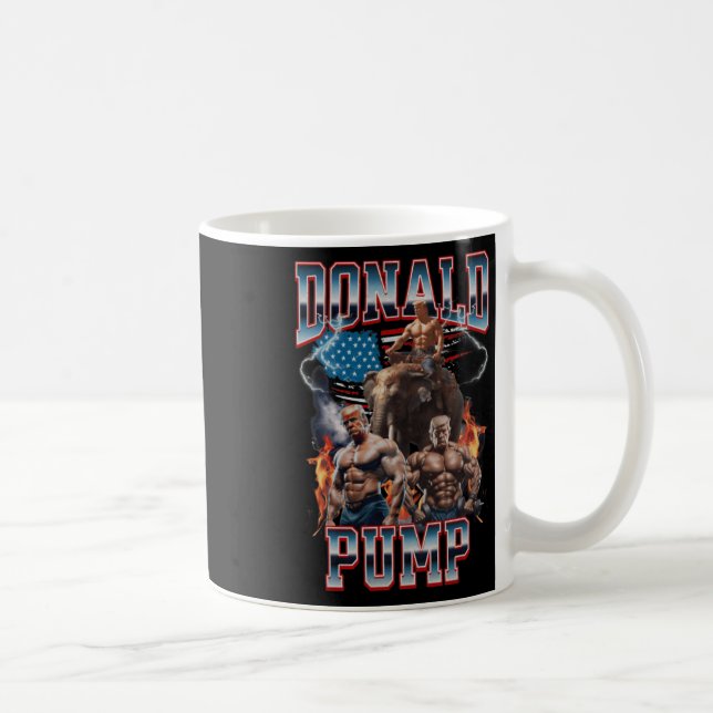 Mug Donald Pump Trump Gym Pump Couverture de pompe (Droite)
