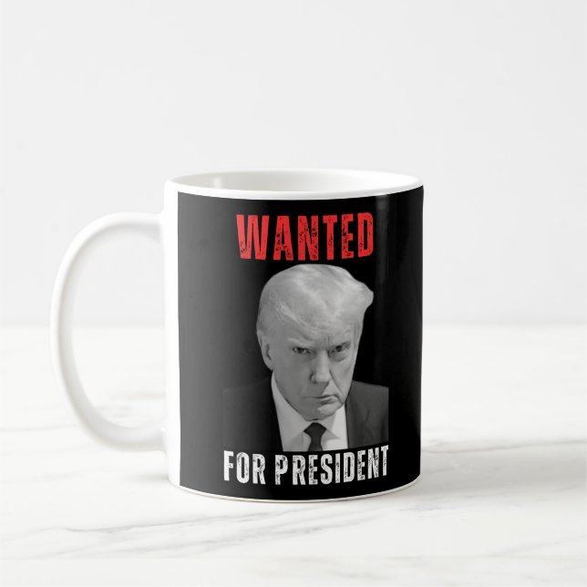 Mug Donald Trump 2024 Recherché pour le président (Gauche)