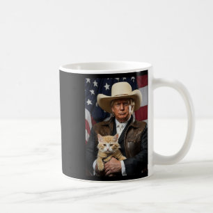 Mug Donald Trump Chemise de chat Cowboy Drapeau améric