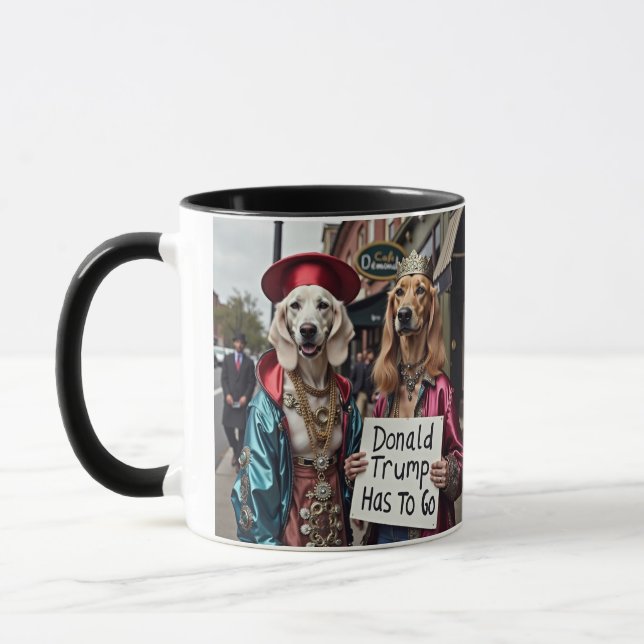 Mug Donald Trump Doit Aller Protestataires De Chiens (Gauche)