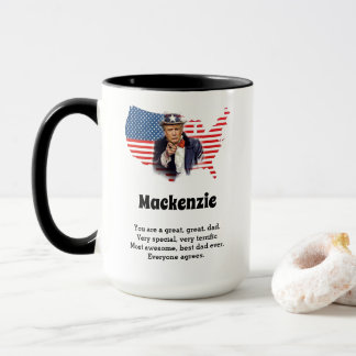 Mug Donald Trump Fête des pères Ajouter un nom Funny L