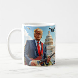 Mug Donald Trump jouant de la guitare électrique Capit