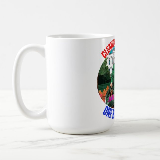 MUG DONALD TRUMP-NETTOYAGE DE L'AMÉRIQUE UN SAC À LA F (Gauche)