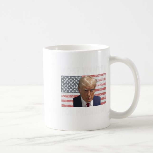 Mug Donald Trump Plus Recherché Pour Le Président 2024 (Droite)