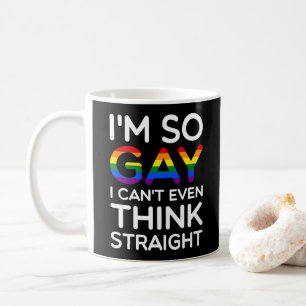 Mug Donc Gay ne peut pas penser directement Citation d