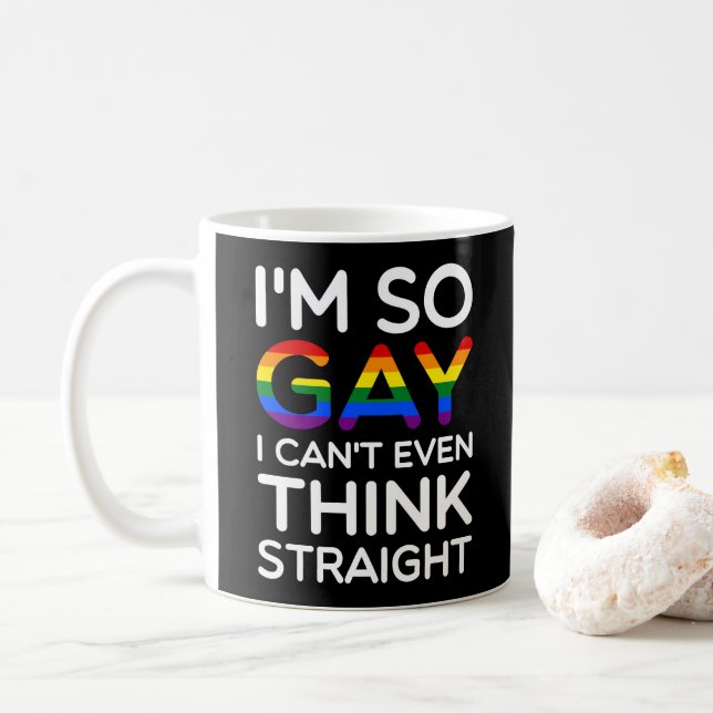 Mug Donc Gay ne peut pas penser directement Citation d (Avec donut)