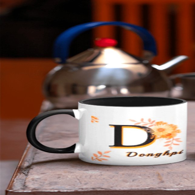 Mug donghpi name Mug–Elegant Letter D  Coffee cup (Créateur téléchargé)