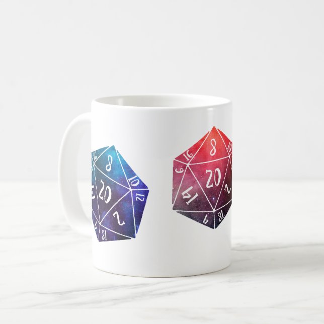 Mug Donjons et dragons, D20 (Devant gauche)