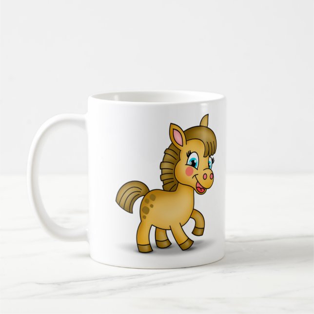 Mug Donkey Cartoon funny and Cute (Gauche)
