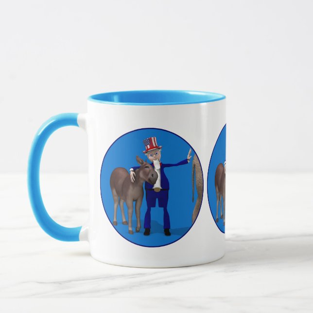 Mug Donkey Lover Oncle Sam (Gauche)