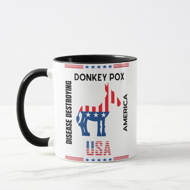 Mug Donkey Pox La Maladie Détruisant L'Amérique Lovely (Gauche)