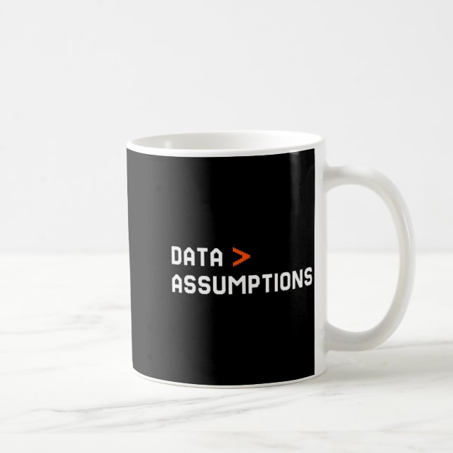 Mug Données plutôt que des hypothèses drôle technicien (Droite)