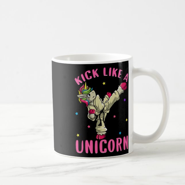 Mug Donner des coups de pied comme une licorne de kara (Droite)