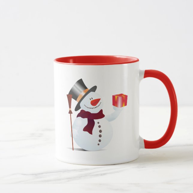 Mug Donner un bonhomme de neige pour Noël / Noël (Droite)