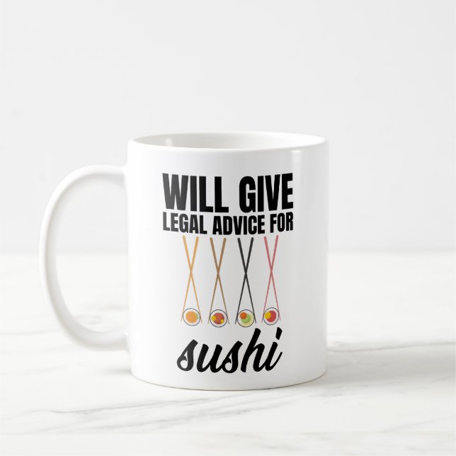 Mug Donnera Des Conseils Juridiques Pour Le Sushi (Gauche)