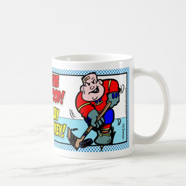 Mug Donnez le sang ! Jouez à l'hockey ! (Droite)