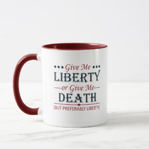 Mug Donnez-moi la liberté ou 4 juillet la mort