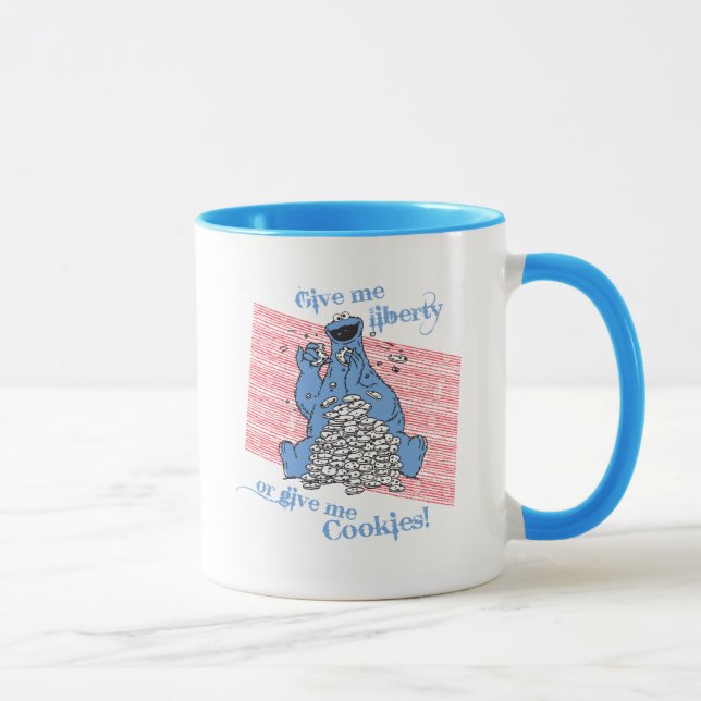 Mug Donnez-moi la liberté ou donnez-moi des cookies ! (Droite)