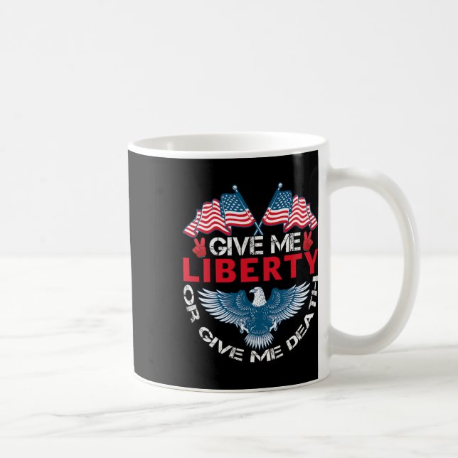 Mug Donnez-moi la liberté ou donnez-moi la mort Drapea (Droite)