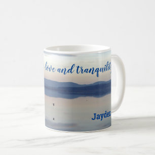 Mug Donnez-moi la paix, l'amour et la tranquillité Per