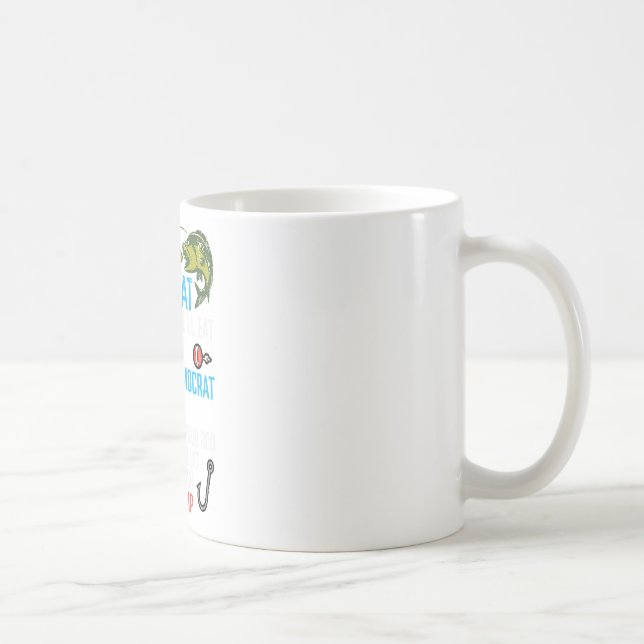 Mug Donnez un poisson à un démocrate drôle de pêche ré (Droite)