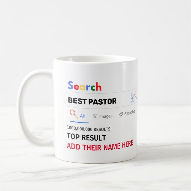 Mug DONS Drôle PASTOR PRÊTRE DEACON MINISTRE CLERGY (Gauche)