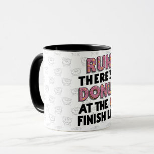 Mug Donut à la ligne finale Funny Fitness Motivation