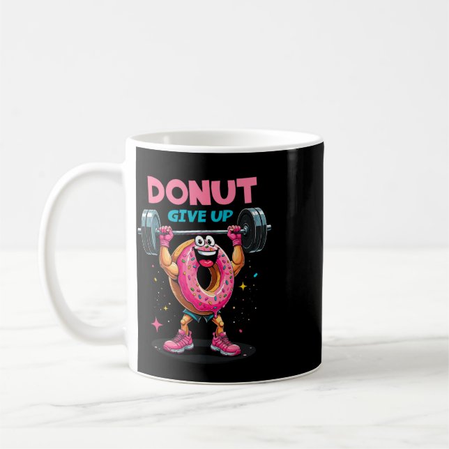 Mug Donut de bodybuilder Ne pas abandonner Humour Gym  (Gauche)
