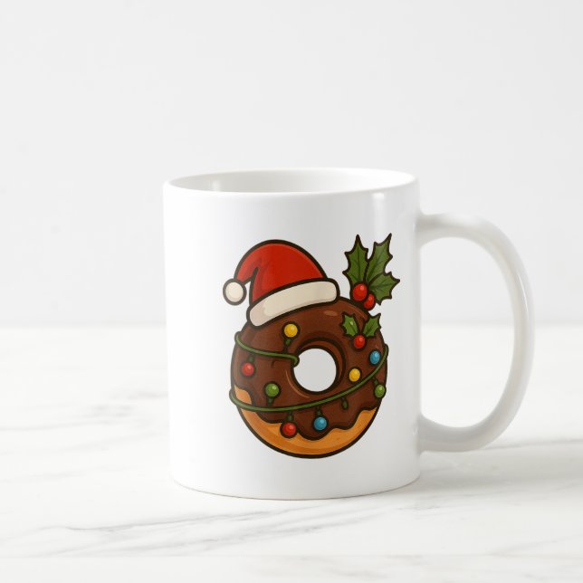 Mug Donut Doughnut Joyeux Noël Noël Chapeau Noël Garço (Droite)