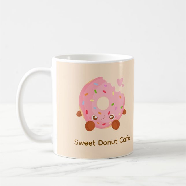 Mug Donut joyeux avec pépites (Gauche)