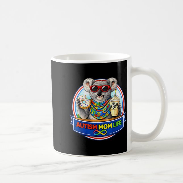 Mug Donut Milkshake Vie de Maman Autisme Koala Bear (Droite)
