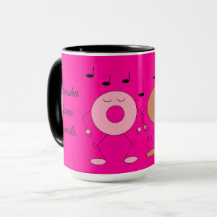 Mug Donuts dansants Dark Fuchsia