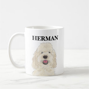 Mug Doodle à crème blanche personnalisée