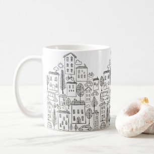 Mug Doodle Art urbain de la ville