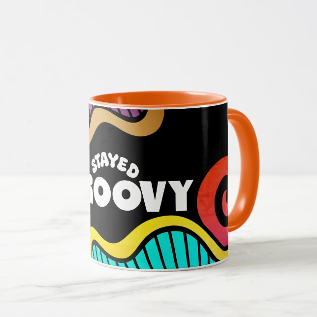 Mug Doodle design hippie super des années 60 (Devant droit)