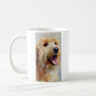 Mug Doodle doré abricot aquarelle