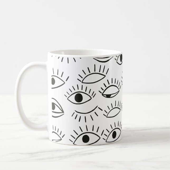 Mug Doodle eye, motif sans soudure.  (Gauche)