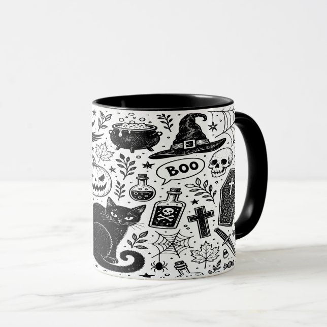 Mug Doodle Halloween (Devant droit)