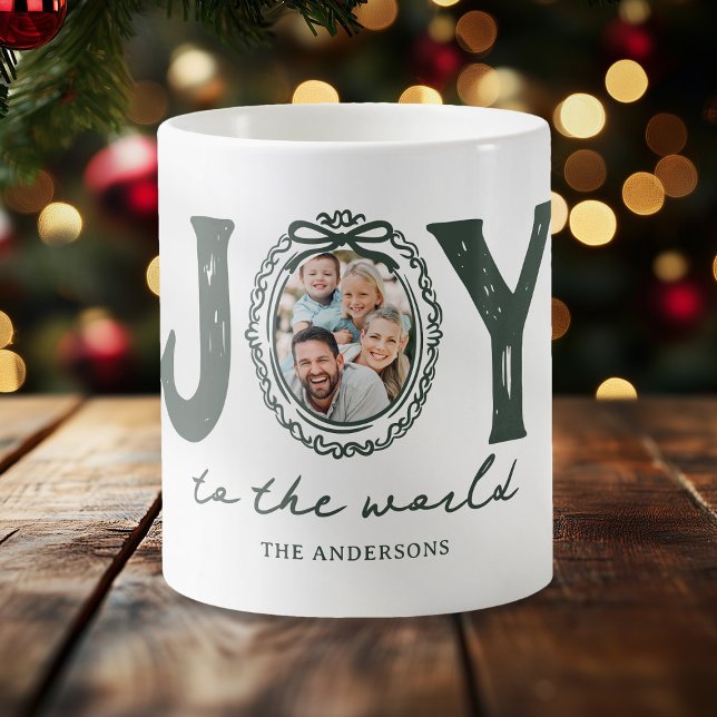 Mug Doodle Joy To The World Photo Noël (Créateur téléchargé)