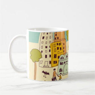 Mug Doodle parc urbain paysage randonnée couleur ville