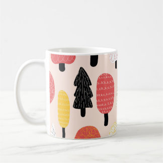 Mug Doodle Trees : Nature Vintage, Abstraite.
