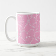 Doodles Black Hearts Saint Valentin Rose
