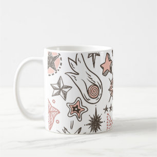 Mug Doodles cosmiques : Étoiles et comètes