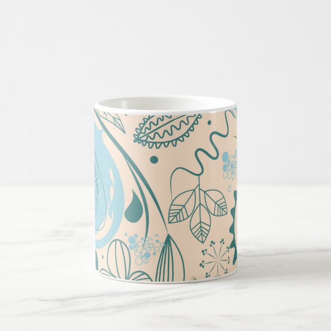 Mug Doodles de fleurs (Centre)