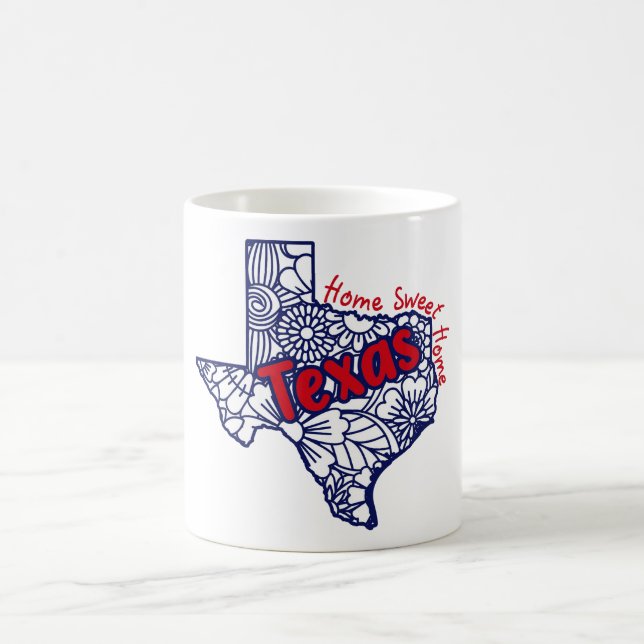 Mug Doodles floraux du Texas (Centre)