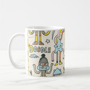 Mug Doodles Wacky : jeu de caractères Vintage