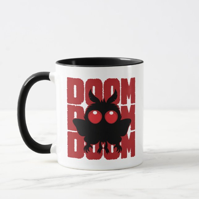 Mug DOOM DOOM DOOM Kawaii Mothman Créature légendaire (Gauche)