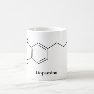 Mug Dopamine Molecule Chimie Biochimie