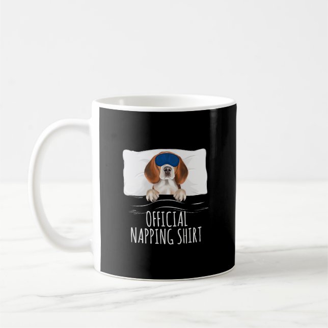 Mug Dormir Beagle Chien Dormir Officiel Nappage / Drôl (Gauche)