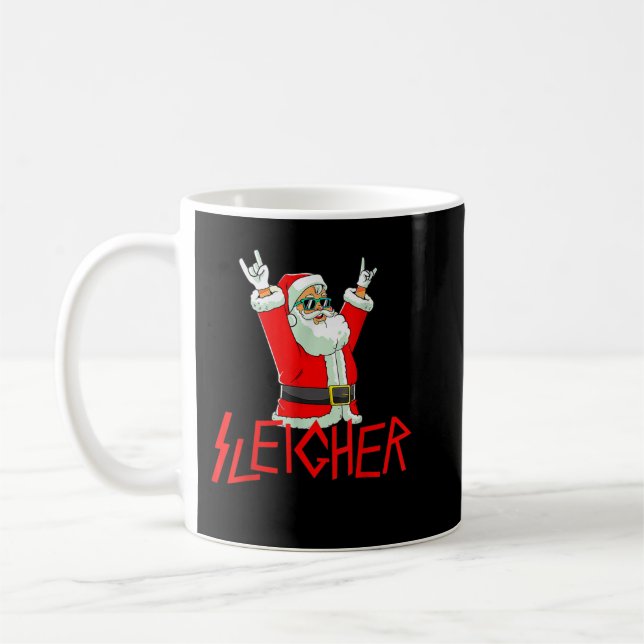 Mug Dormir Drôle Noël Lourd Métal Musique Hommes Femme (Gauche)
